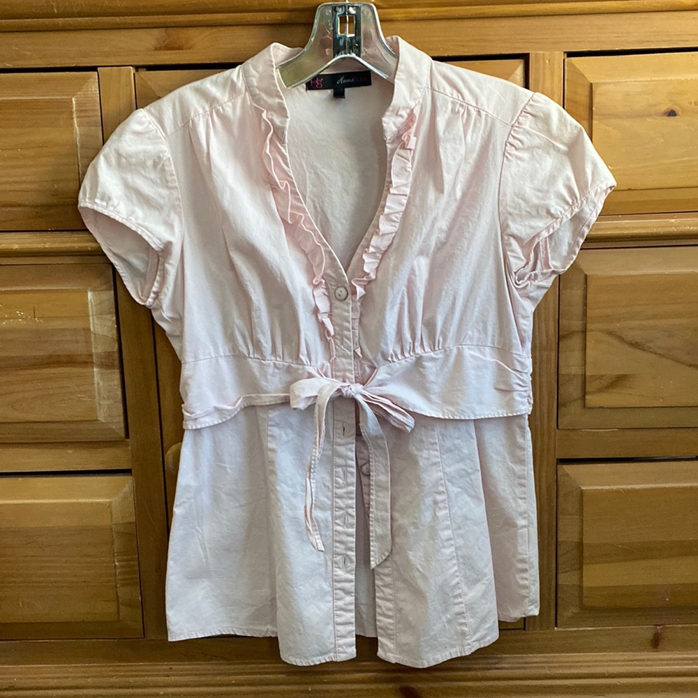 Light pink button up